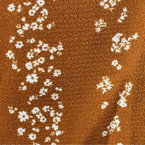 BCBG Orange Floral Slit Mid-Skirt - Picture 2 of 5